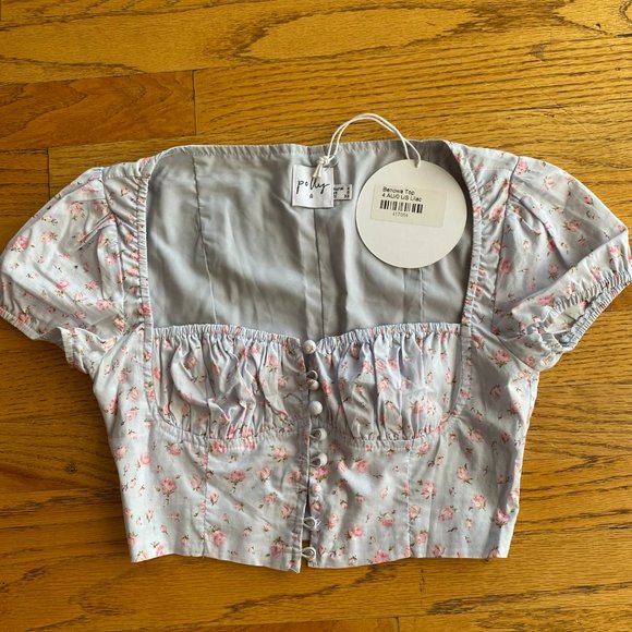 NWT princess polly purple floral top - Picture 3 of 4